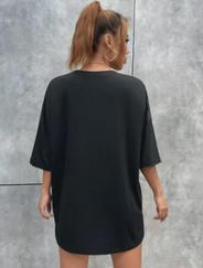 Unisex Baskılı Oversize T-Shirt