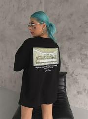 Unisex Baskılı Oversize T-Shirt