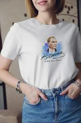 Unisex Bisiklet Yaka Baskılı Oversize T-Shirt