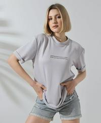 Unisex Bisiklet Yaka Baskılı Slim Fit T-Shirt