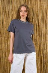 Yakası Taşlı Tshirt