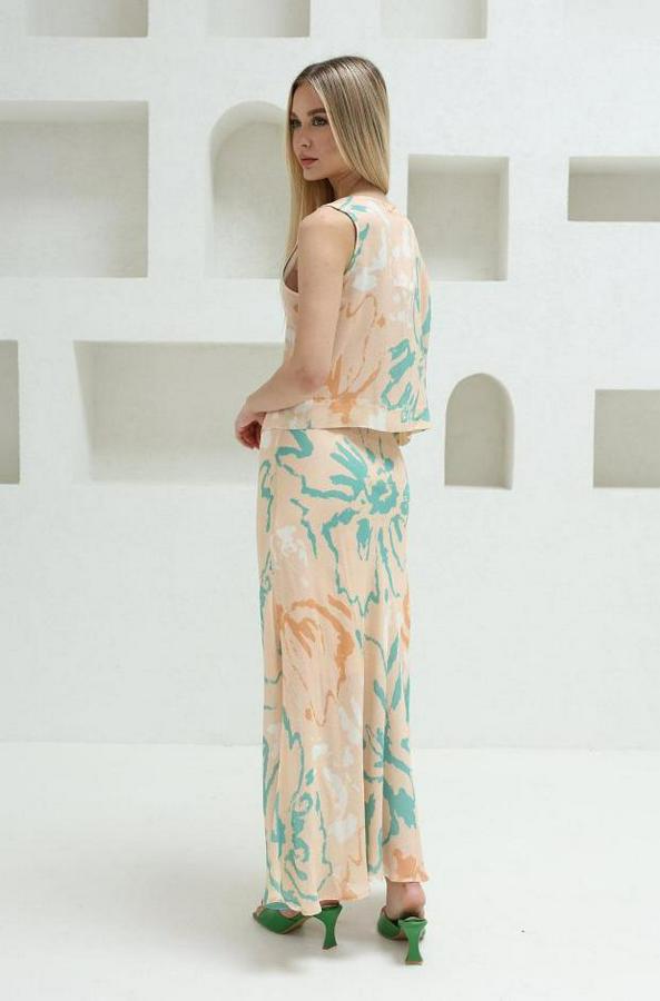 Bağcıklı Bluzlu Etek Takım