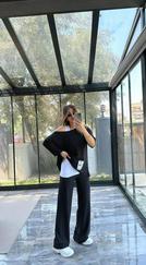 Asimetrik Kesim Arma Detay Atlet Dahil Üçlü Takım