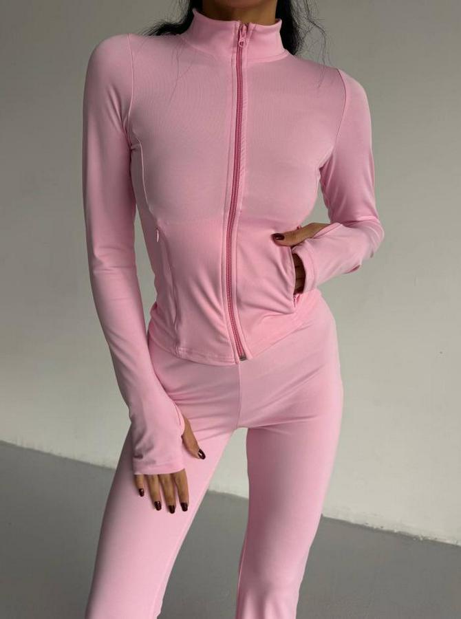 Balıkçı Yaka Cep Detaylı Ceket Ve Ispanyol Paça Spor Ikili Takım