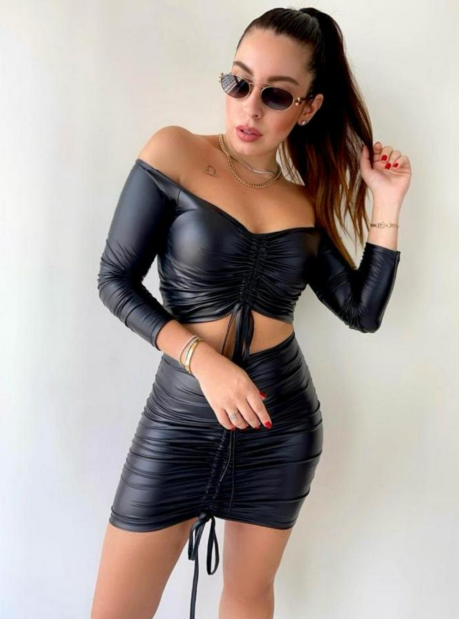 Büzgülü Deri Etek Takım Fırsat Ürün