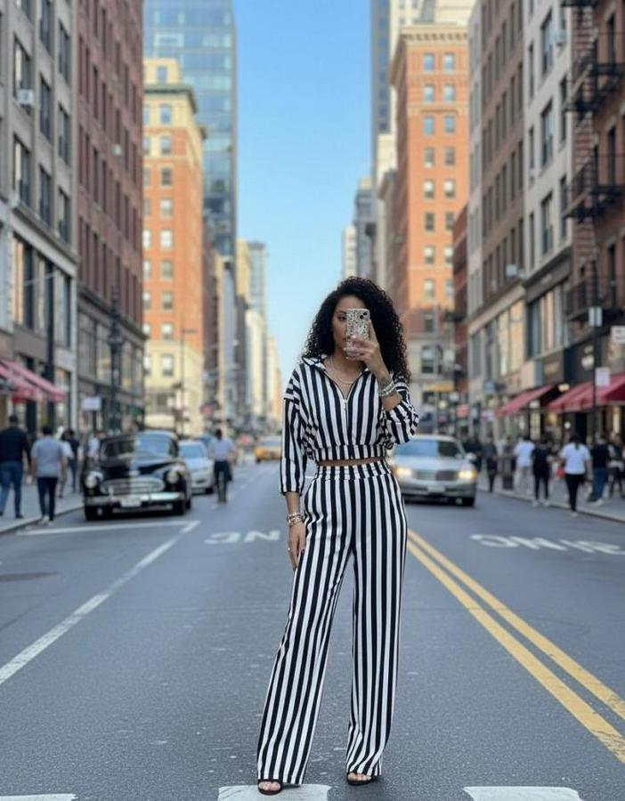 Çizgi Detay Kadife Kumaş Hırka Pantolon Ikili Takım