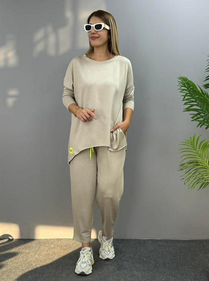 Iki Iplik Viskon Pamuk Kumaş Arma Detaylı Ikili Takım