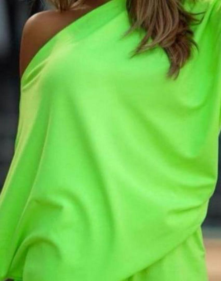 Kayık Yaka Salaş Iki Iplik Bluz Ve Şort Ikili Takım