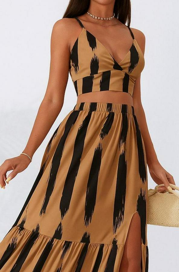 Kolsuz Askılı Crop Ikili Süprem Takım