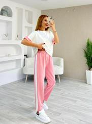 Modal Dokulu Kumaş Yanı Şeritli Takım