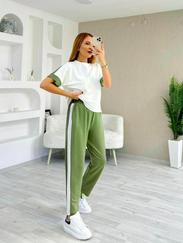 Modal Dokulu Kumaş Yanı Şeritli Takım