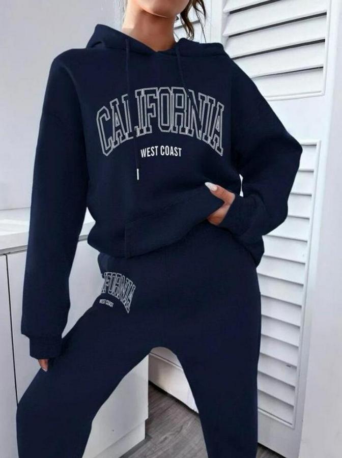 Üç Iplik Kumaş California Kapşonlu Ikili Takım