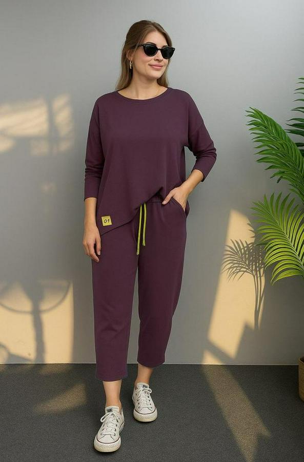 Uzun Kollu Arma Detaylı Iki Iplik Viskon Ikili Takım