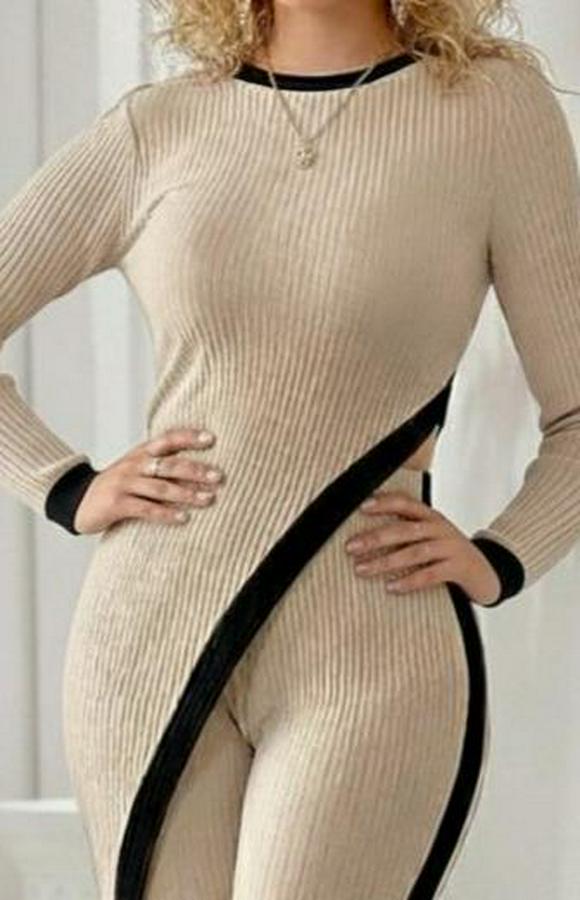 Uzun Kollu Bisiklet Yaka Asimetrik Kesim Bluz Şardonlu Kaşkorse Bluz Ve Pantolon Ikili Takım