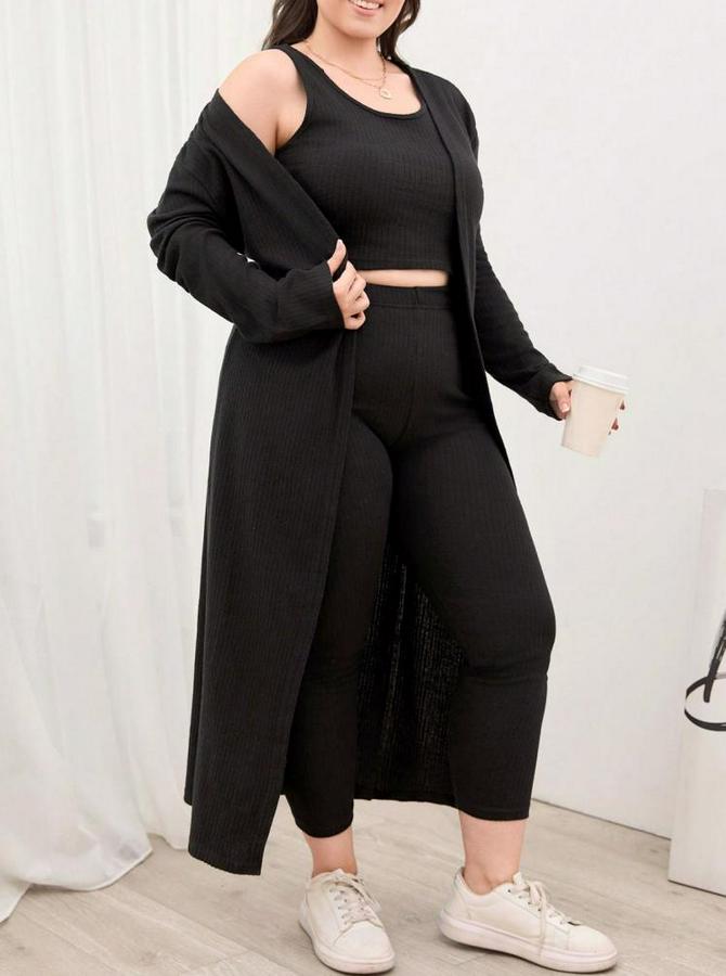 Uzun Kollu Hırka Atlet Ve Eşofman Yün Viskon Üçlü Takım