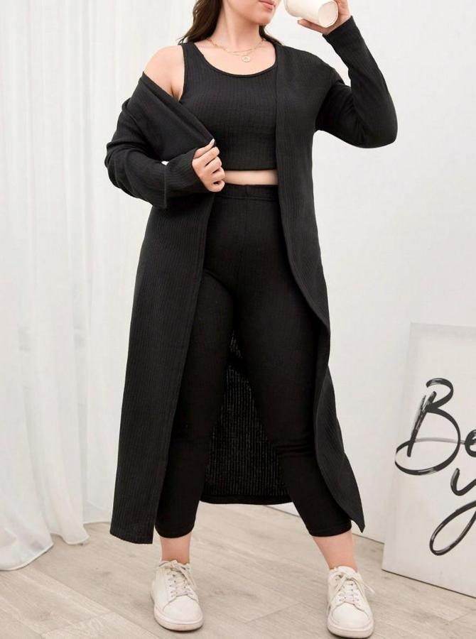 Uzun Kollu Hırka Atlet Ve Eşofman Yün Viskon Üçlü Takım