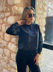 Uzun Kollu Kapüşonlu Oversize Sweat Ve Pantolon Ikili Takım
