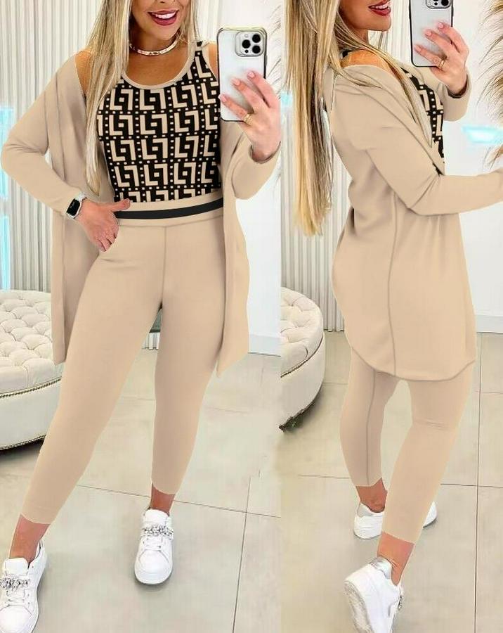 Uzun Kollu Krep Üçlü Takım