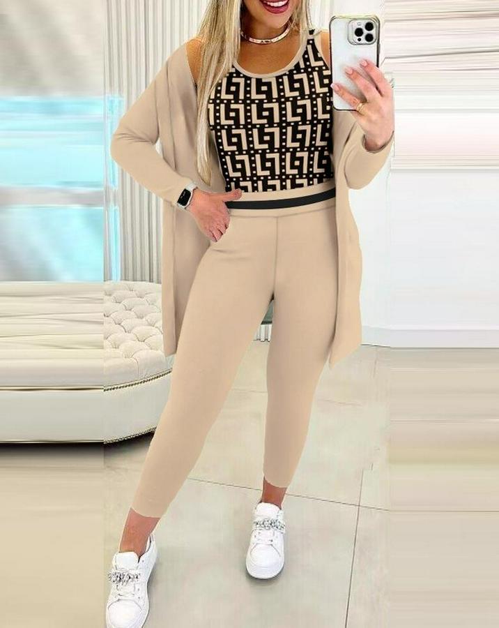 Uzun Kollu Krep Üçlü Takım