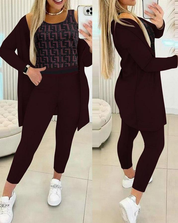 Uzun Kollu Krep Üçlü Takım