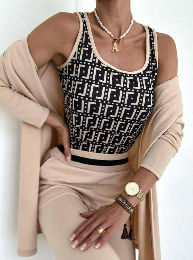 Uzun Kollu Krep Üçlü Takım