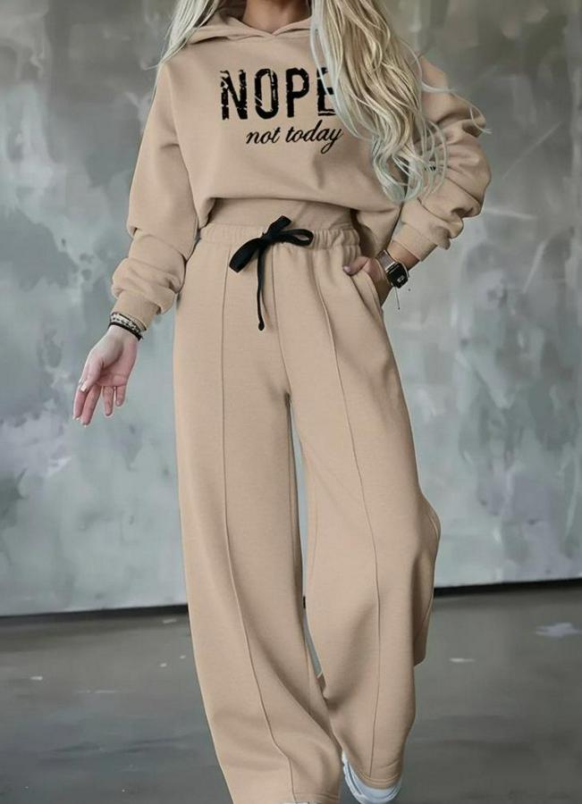 Uzun Kollu Nope Baskılı Beli Ribanalı Ikili Takım