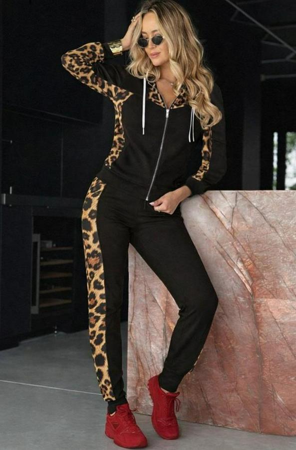 Uzun Kollu Önden Fermuarlı Bağcıklı Viskon Iki Iplik Bluz Ve Pantolon Ikili Takım