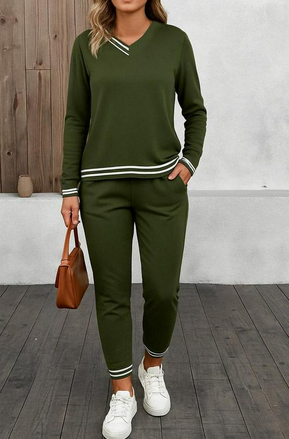 Uzun Kollu Ribana Detay Viskon Iki Iplik Ikili Takım