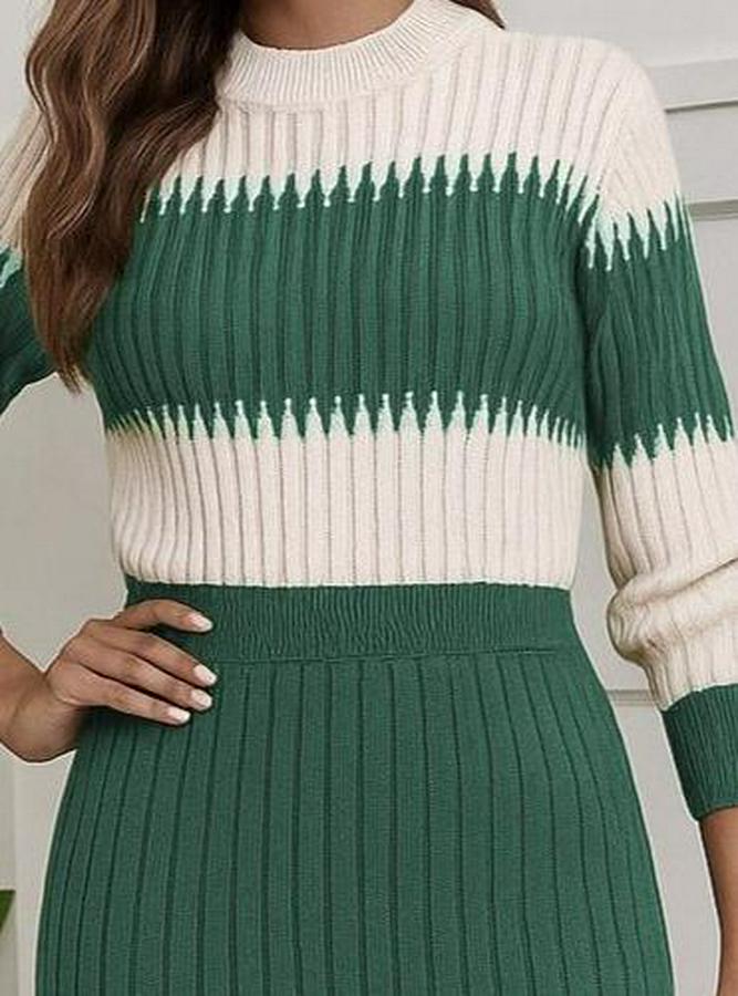 Uzun Kollu Triko Etekli Takım