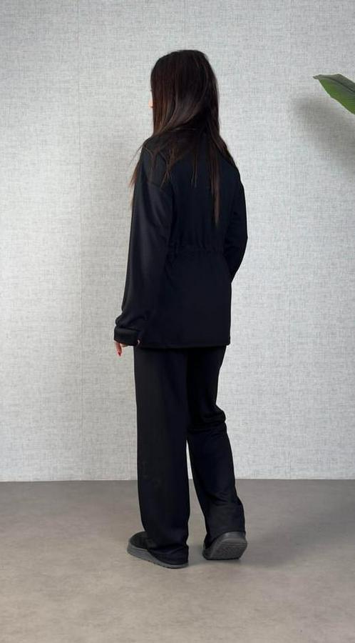 Uzun Kollu Yaka Ve Büzgü Detay Tunik Ve Pantolon Ikili Takım