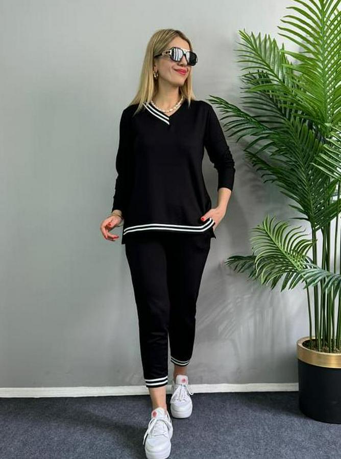 Yeni Sezon Uzun Kollu Ribana Detay Ikili Takım