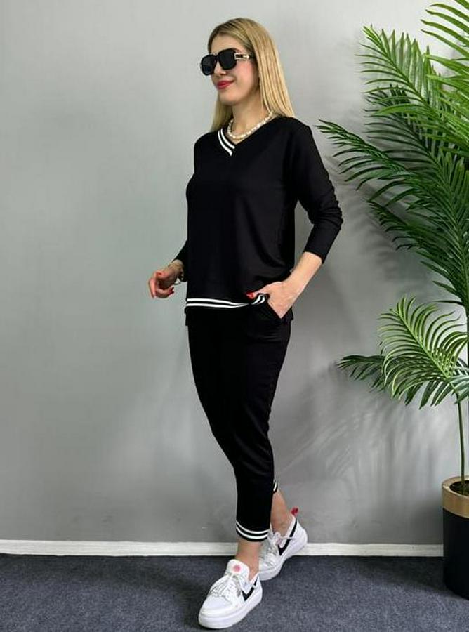 Yeni Sezon Uzun Kollu Ribana Detay Ikili Takım