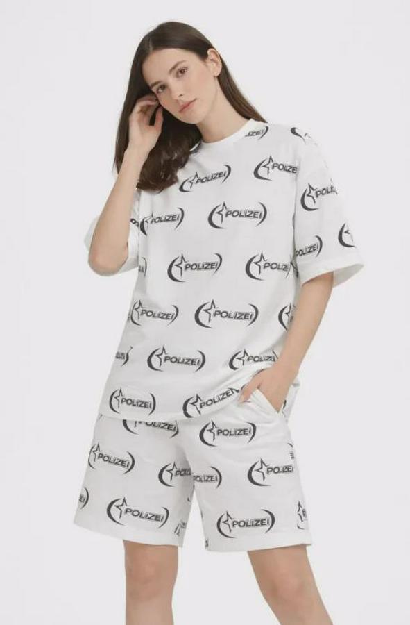 Oversize Ön Ve Arka Baskılı Tişört Şort Takım Rahat Kalıp Yazlık Günlük Kombin