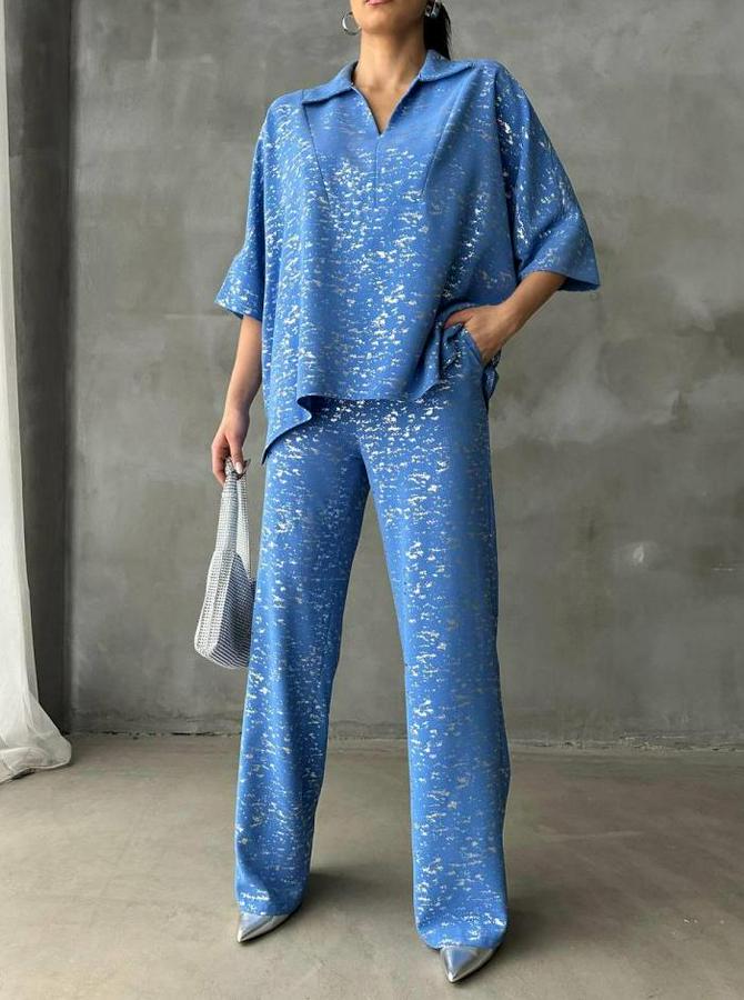 Varakli Bluz Pantolon Takim