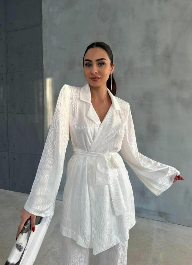 Viskon Jakarli Bağlamali Gömlek