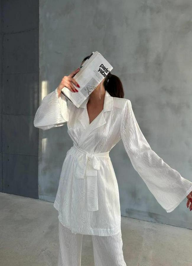 Viskon Jakarli Bağlamali Gömlek