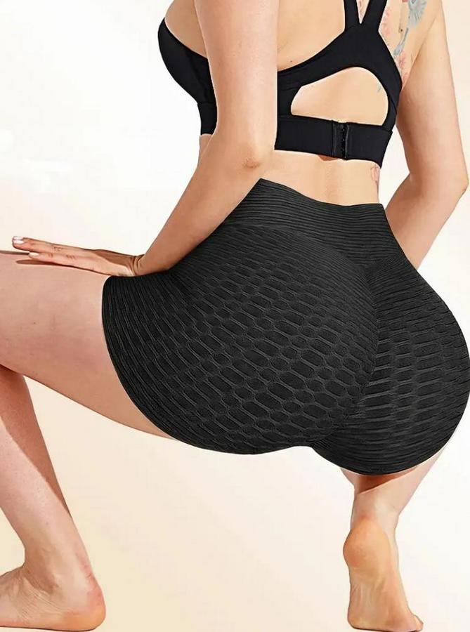 Arkası Büzgülü Kendinden Desenli Toparlayıcı Mini Tayt