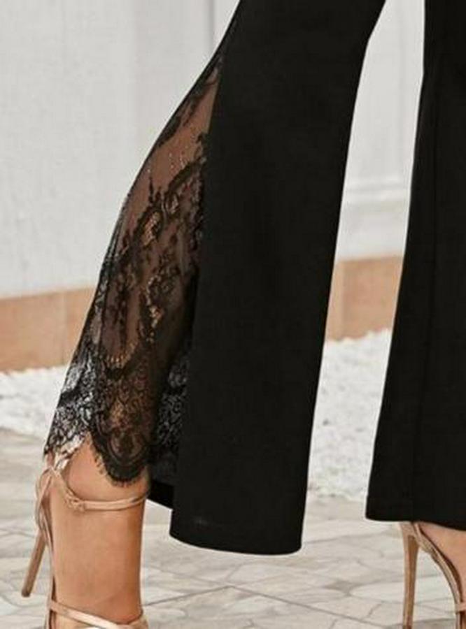 Ispanyol Paçadantel Detay Dalgıç Tayt