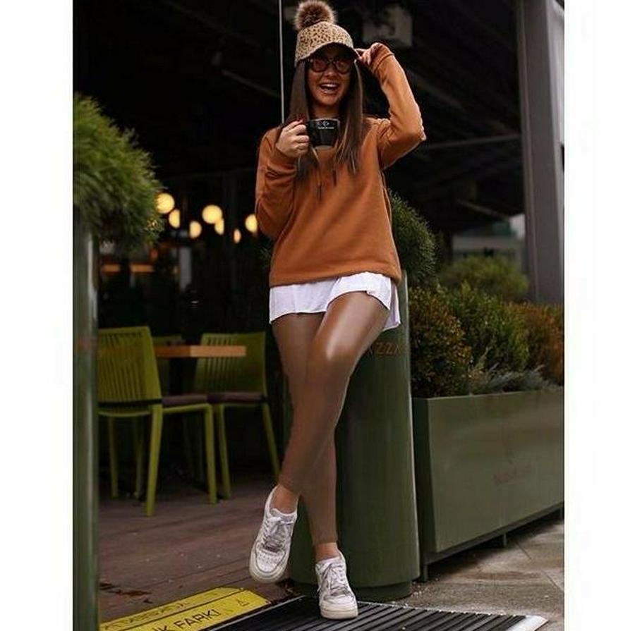 Yüksek Bel Içi Şardunlu Deri Tayt