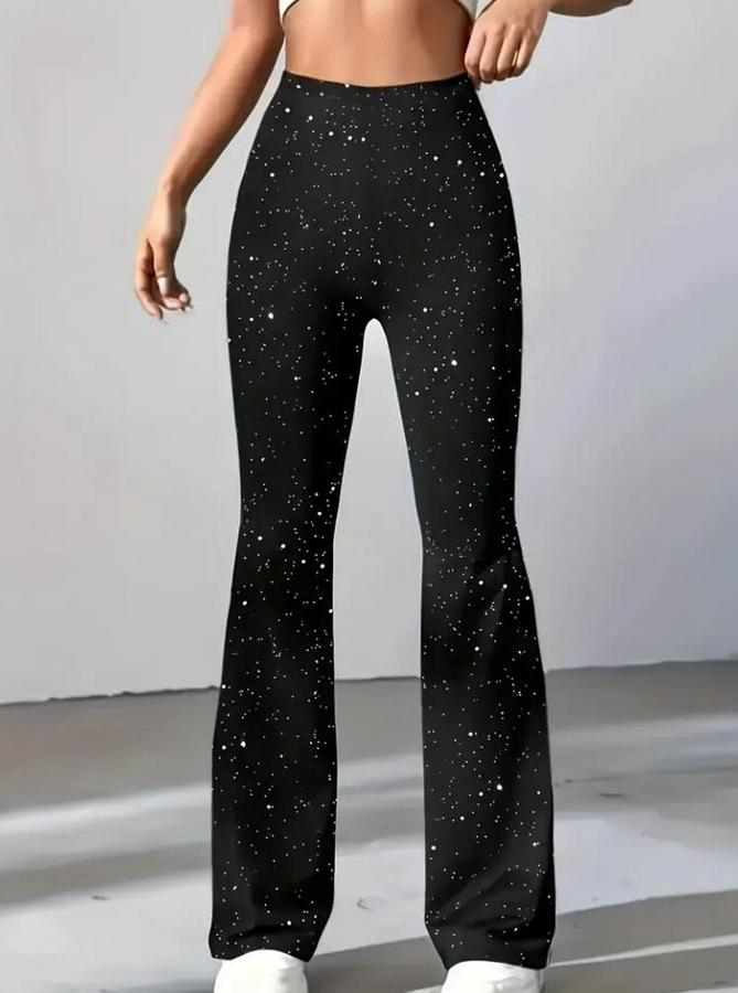 Yüksek Bel Taşlı Dalgıç Tayt