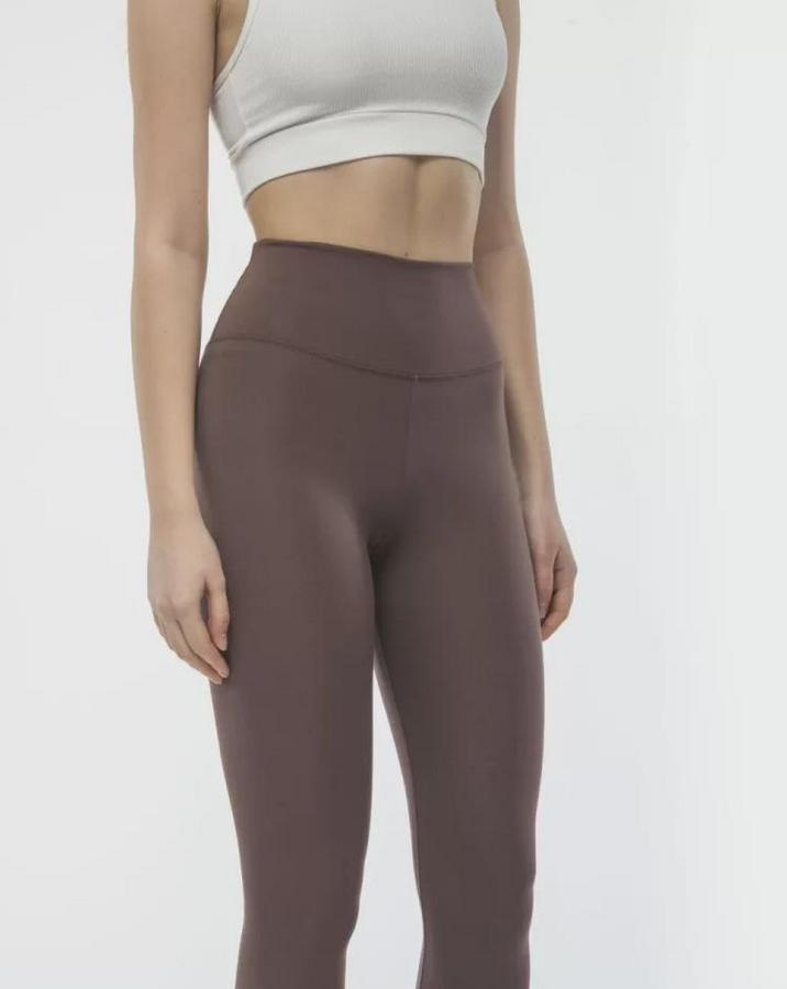 Yüksek Bel Sporcu Düz Tayt