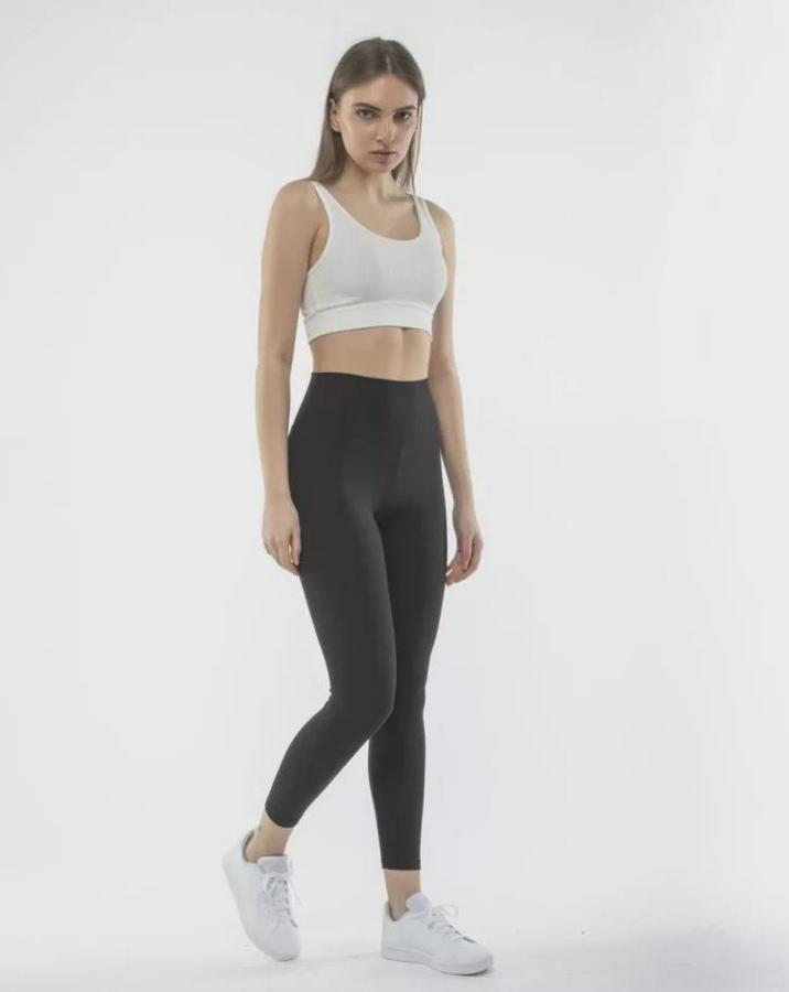 Yüksek Bel Sporcu Düz Tayt