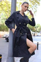 Kruvaze Yaka Trençkot