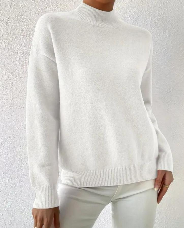 Uzun Kollu Balıkçı Yaka Triko Bluz