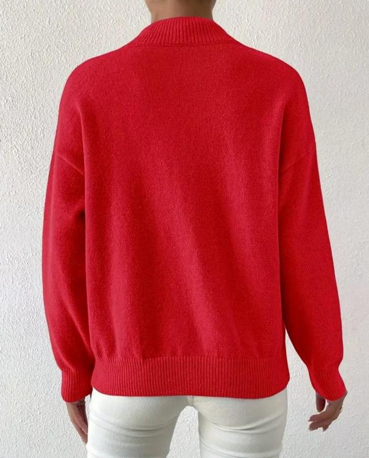 Uzun Kollu Balıkçı Yaka Triko Bluz