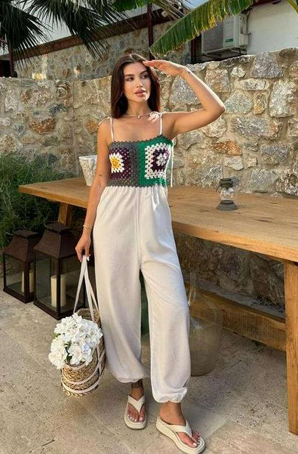 Jasmin Süzüneli Keten Tulum 1280-08