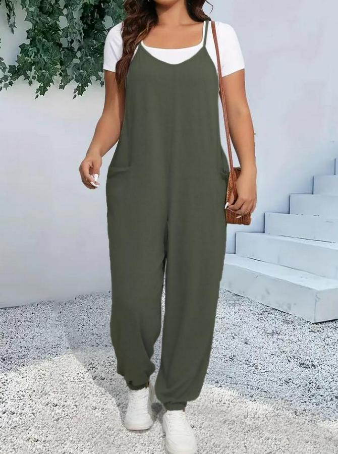 Askılı Halter Yaka Şalvar Tulum