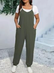 Askılı Halter Yaka Şalvar Tulum