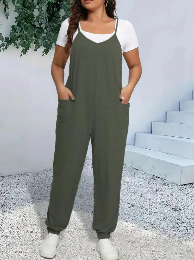 Askılı Halter Yaka Şalvar Tulum