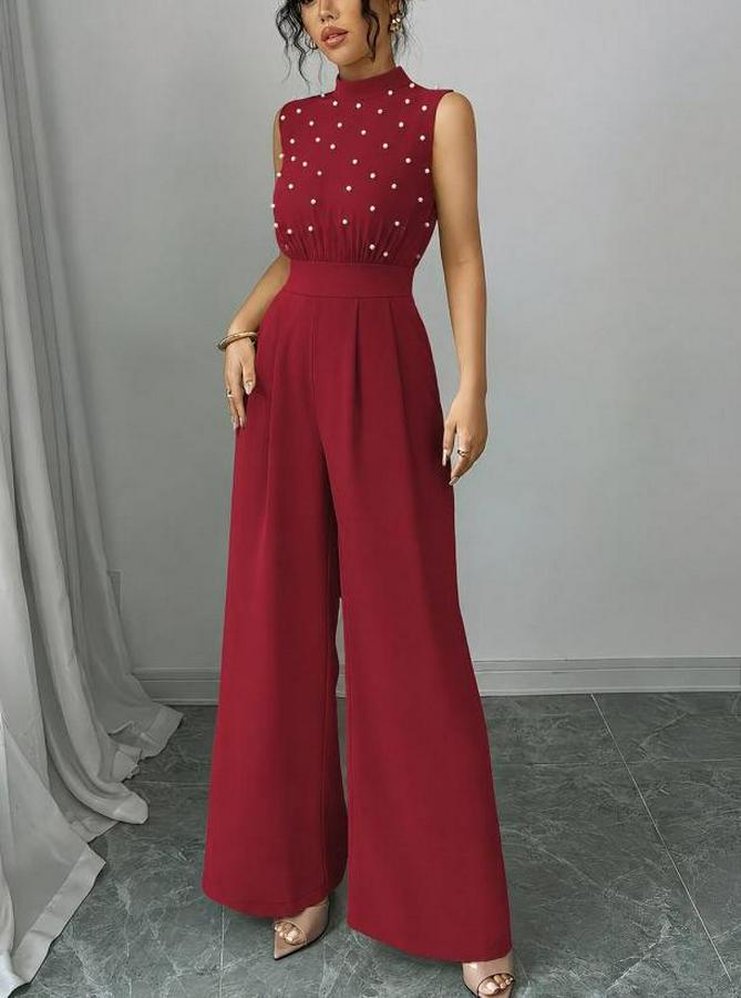 Balıkçı Yaka Kolsuz Incili Beli Kuşaklı Uzun Janjan Tulum